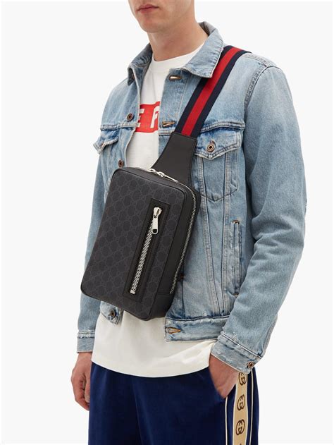 black gucci mens bag|gucci sling bags men's.